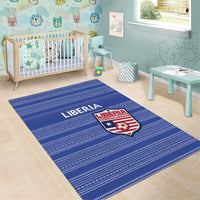 Liberia Football Area Rug Women Blue Jersey - Wonder Print Shop