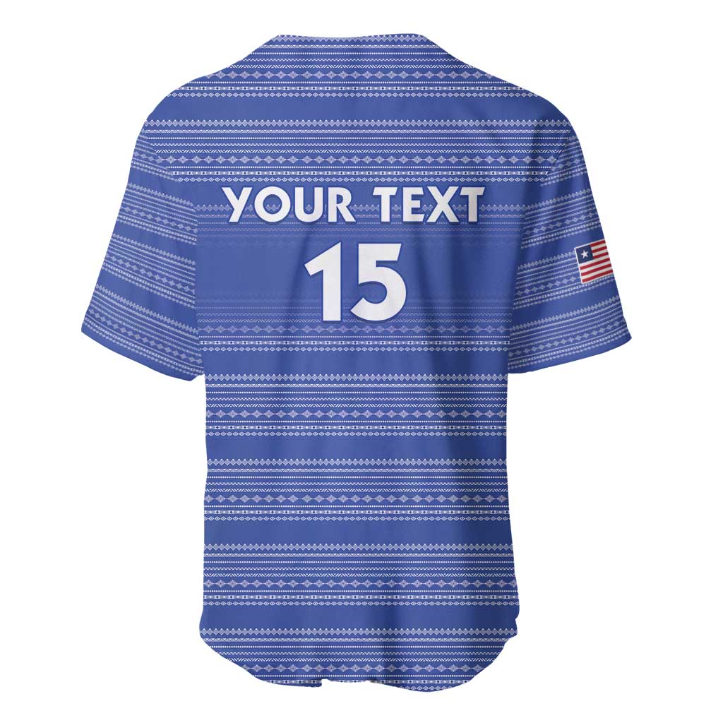 Custom Liberia Football Baseball Jersey Women Blue Jersey - Wonder Print Shop