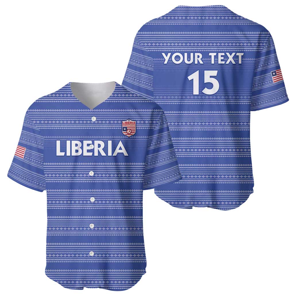 Custom Liberia Football Baseball Jersey Women Blue Jersey - Wonder Print Shop