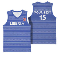 Custom Liberia Football Basketball Jersey Women Blue Jersey - Wonder Print Shop