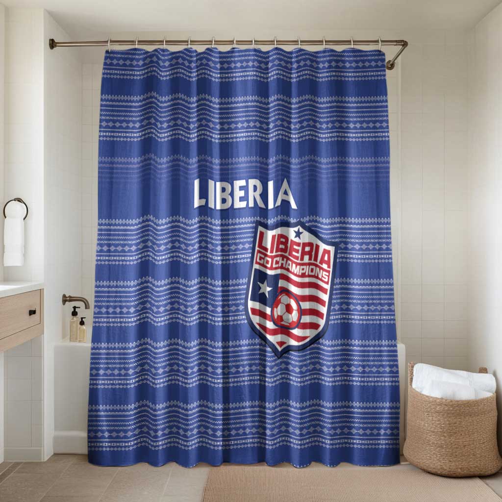 Liberia Football Bathroom Set Women Blue Jersey - Wonder Print Shop