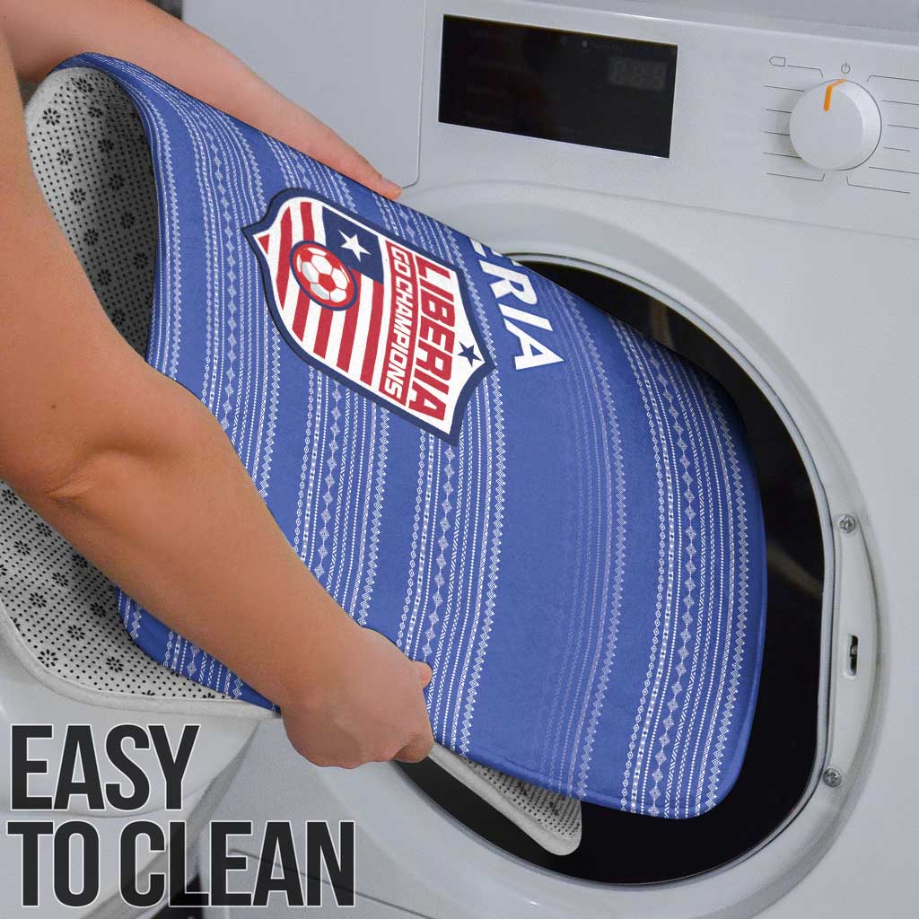 Liberia Football Bathroom Set Women Blue Jersey - Wonder Print Shop