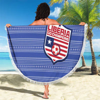 Liberia Football Beach Blanket Women Blue Jersey - Wonder Print Shop