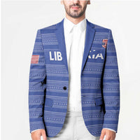 Custom Liberia Football Blazer Women Blue Jersey - Wonder Print Shop