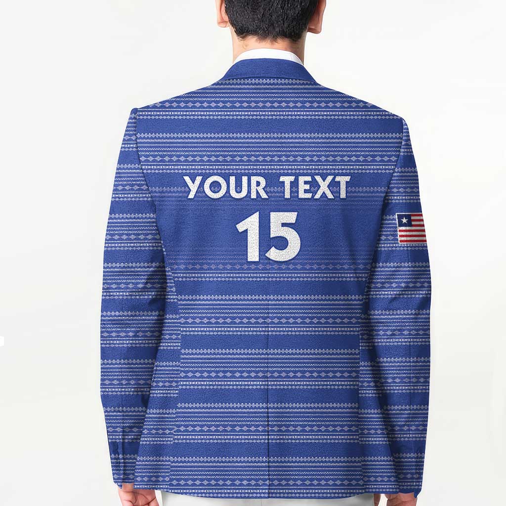 Custom Liberia Football Blazer Women Blue Jersey - Wonder Print Shop