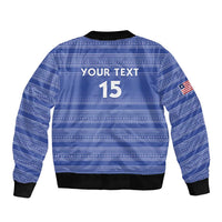 Custom Liberia Football Bomber Jacket Women Blue Jersey - Wonder Print Shop