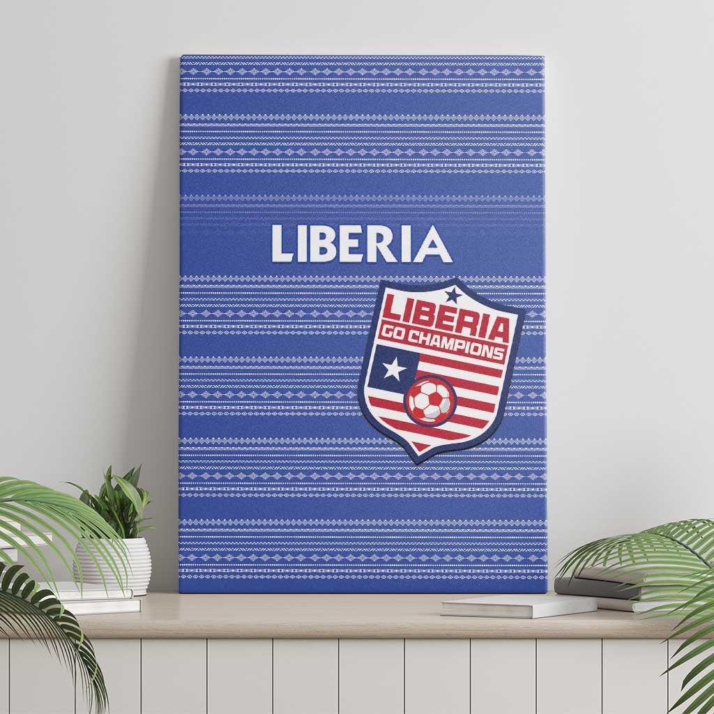 Liberia Football Canvas Wall Art Women Blue Jersey - Wonder Print Shop