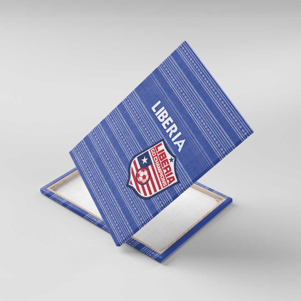 Liberia Football Canvas Wall Art Women Blue Jersey - Wonder Print Shop