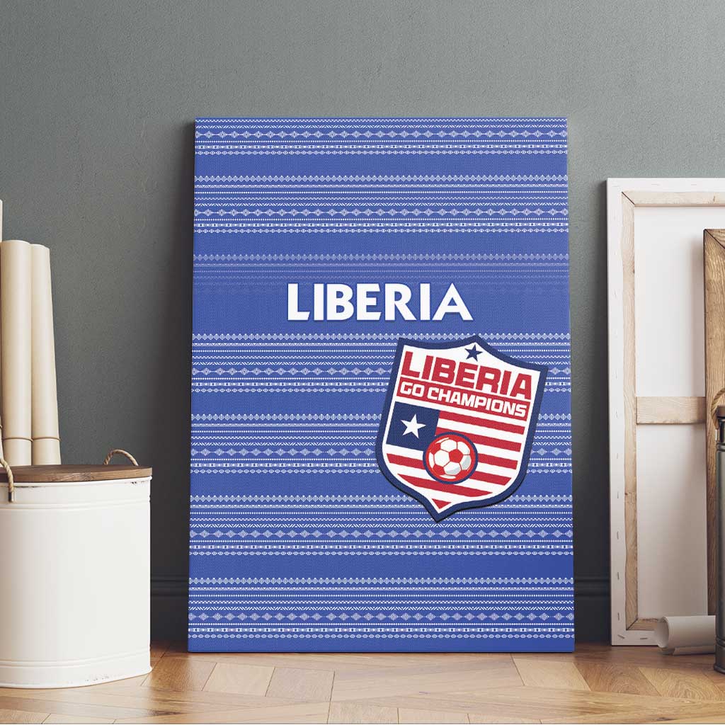 Liberia Football Canvas Wall Art Women Blue Jersey - Wonder Print Shop