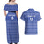 Custom Liberia Football Couples Matching Off Shoulder Maxi Dress and Hawaiian Shirt Women Blue Jersey - Wonder Print Shop