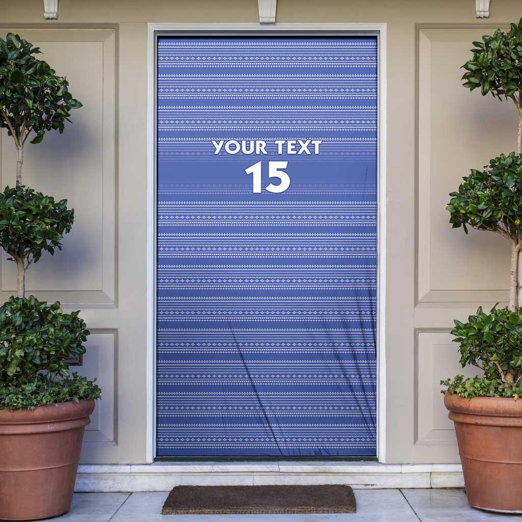 Custom Liberia Football Door Cover Women Blue Jersey - Wonder Print Shop