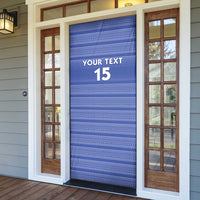 Custom Liberia Football Door Cover Women Blue Jersey - Wonder Print Shop