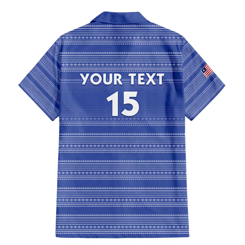 Custom Liberia Football Family Matching Mermaid Dress and Hawaiian Shirt Women Blue Jersey - Wonder Print Shop