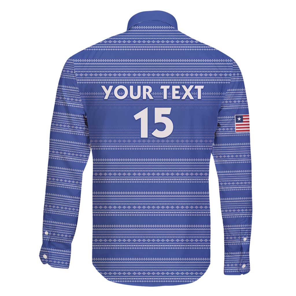 Custom Liberia Football Family Matching Tank Maxi Dress and Hawaiian Shirt Women Blue Jersey - Wonder Print Shop