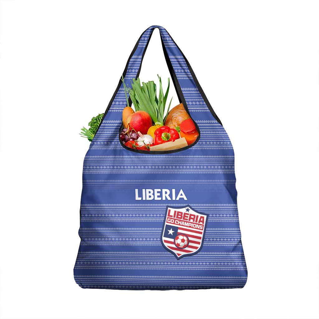 Liberia Football Grocery Bag Women Blue Jersey - Wonder Print Shop