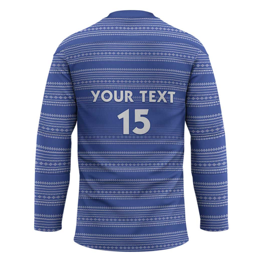 Custom Liberia Football Hockey Jersey Women Blue Jersey - Wonder Print Shop