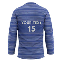 Custom Liberia Football Hockey Jersey Women Blue Jersey - Wonder Print Shop