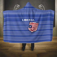 Liberia Football Hooded Blanket Women Blue Jersey - Wonder Print Shop