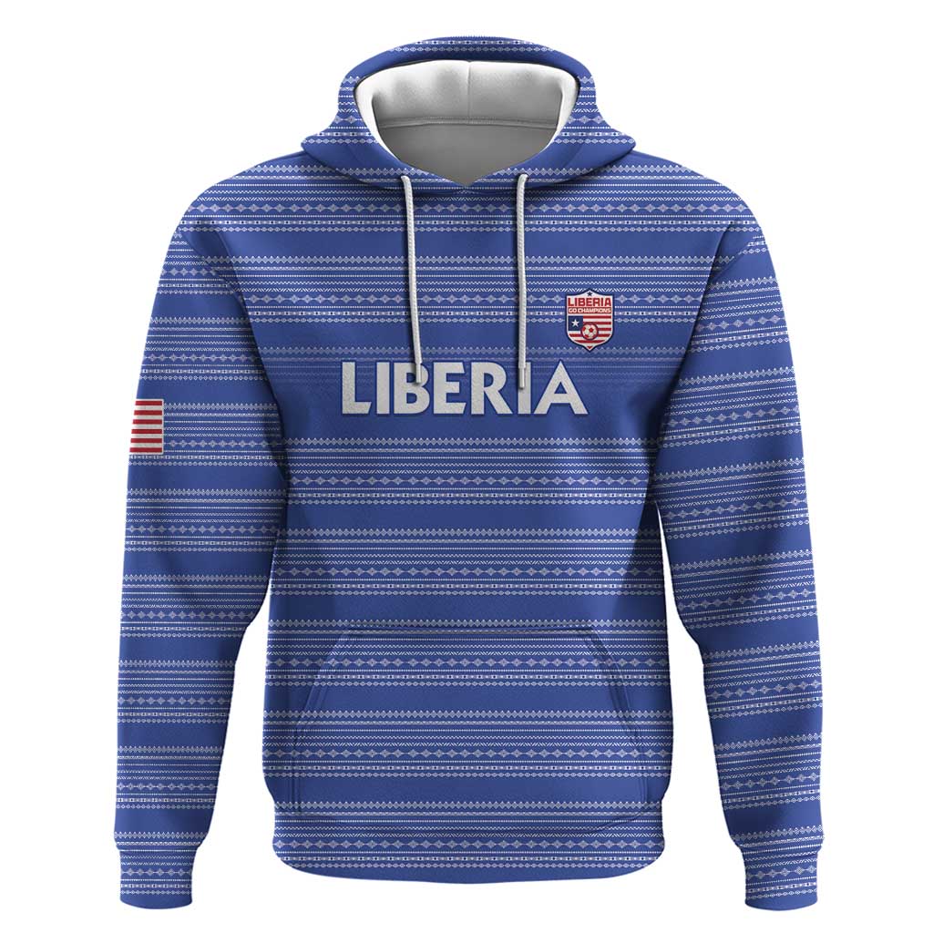 Custom Liberia Football Hoodie Women Blue Jersey - Wonder Print Shop