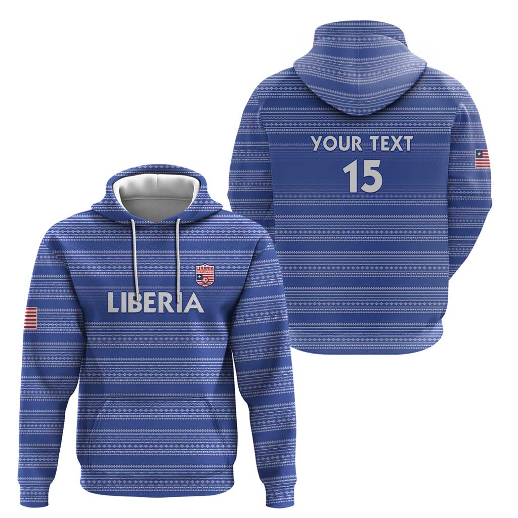 Custom Liberia Football Hoodie Women Blue Jersey - Wonder Print Shop
