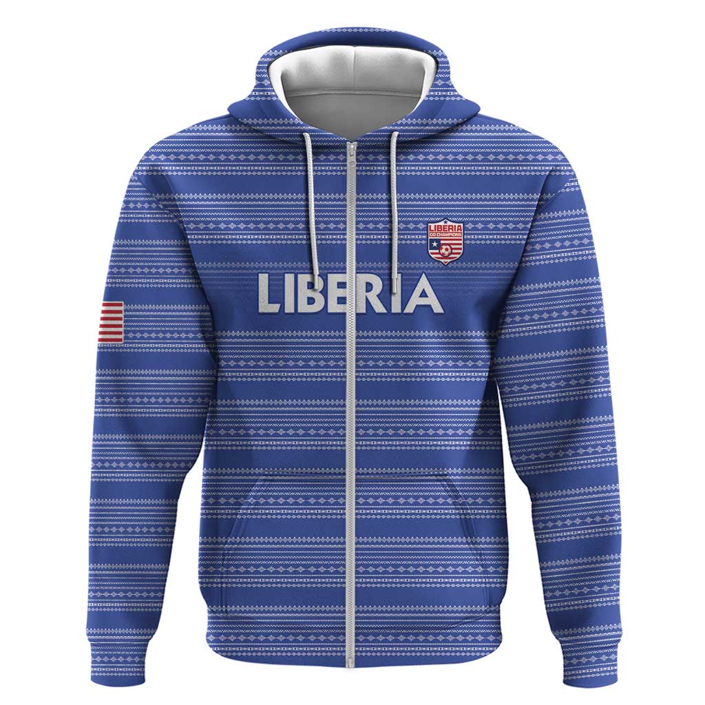 Custom Liberia Football Hoodie Women Blue Jersey - Wonder Print Shop
