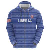 Custom Liberia Football Hoodie Women Blue Jersey - Wonder Print Shop