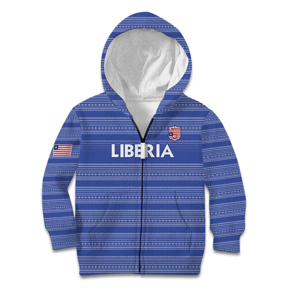 Custom Liberia Football Kid Hoodie Women Blue Jersey - Wonder Print Shop