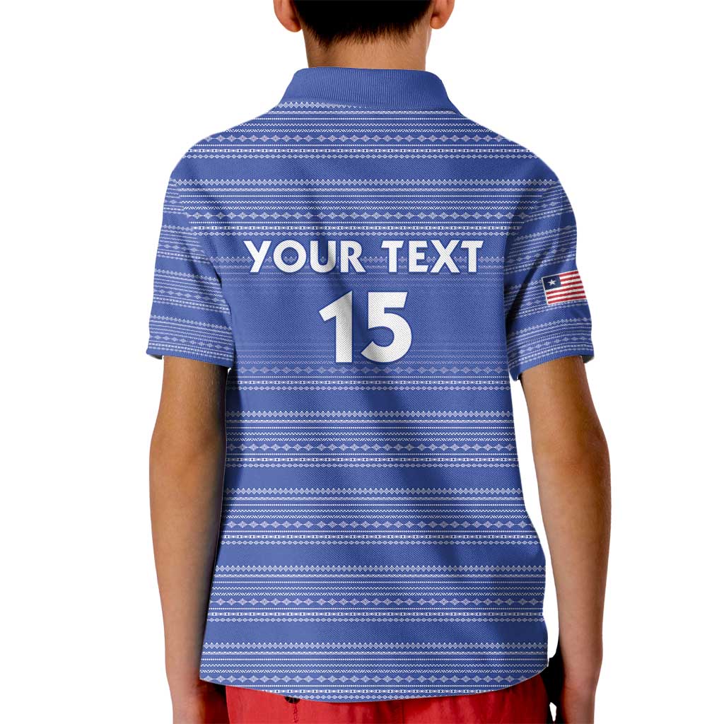 Custom Liberia Football Kid Polo Shirt Women Blue Jersey - Wonder Print Shop