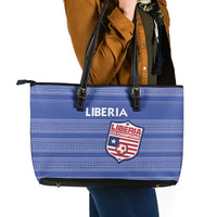 Liberia Football Leather Tote Bag Women Blue Jersey - Wonder Print Shop