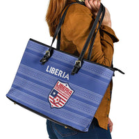 Liberia Football Leather Tote Bag Women Blue Jersey - Wonder Print Shop