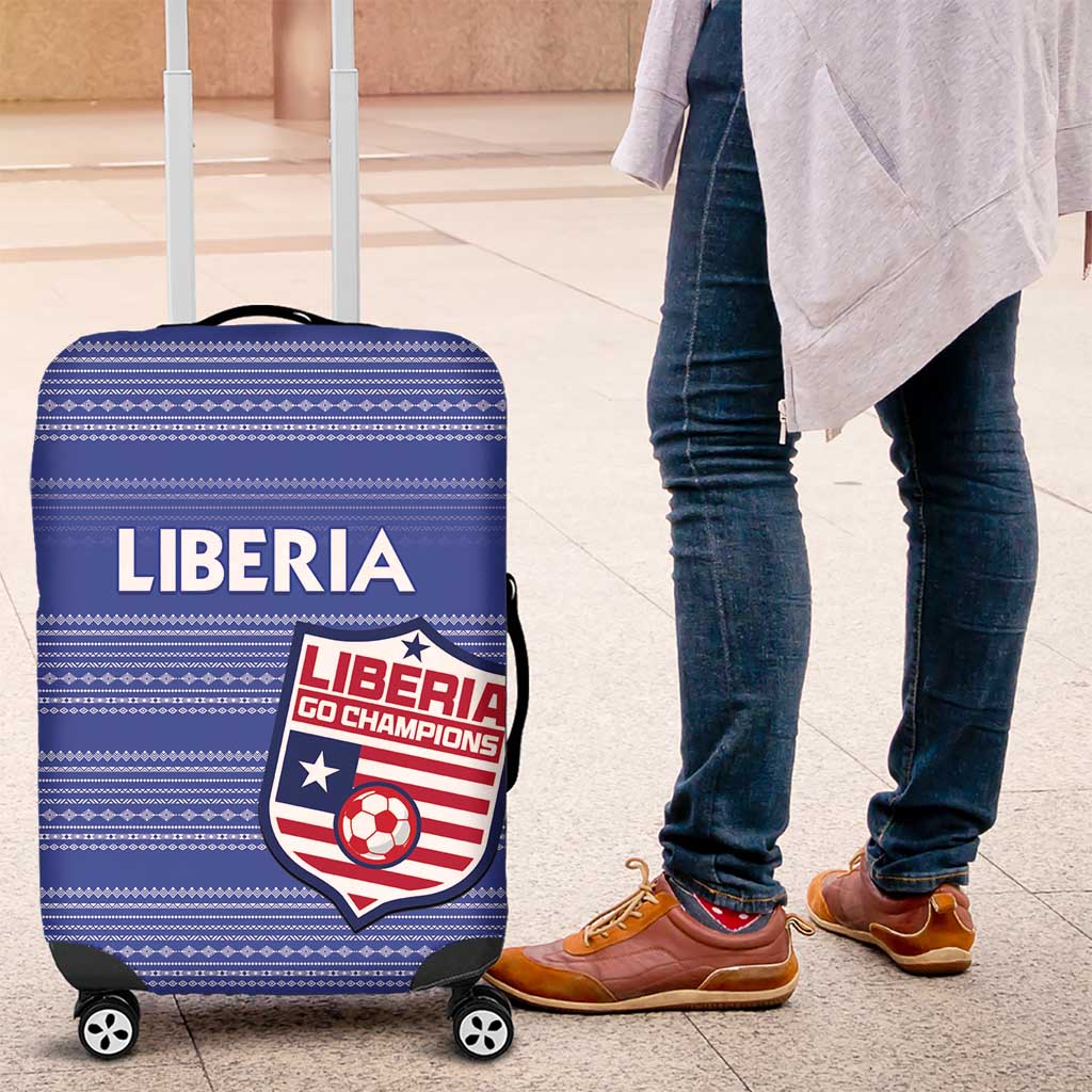 Liberia Football Luggage Cover Women Blue Jersey - Wonder Print Shop