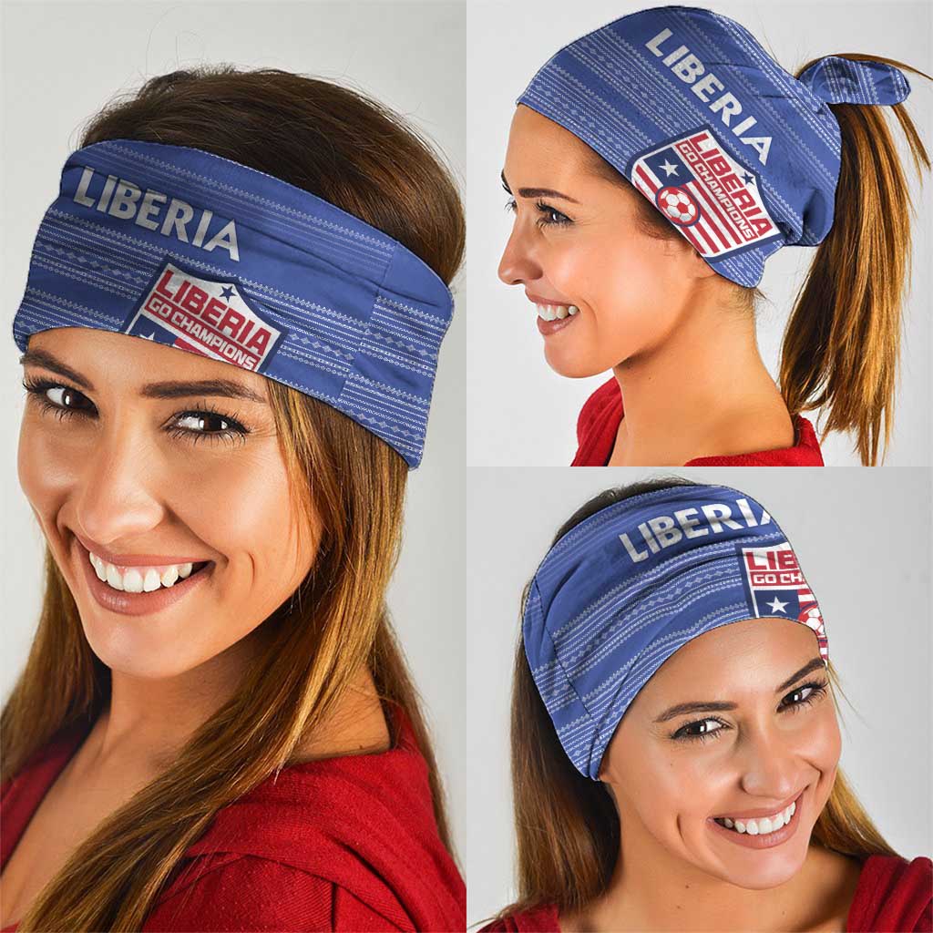 Liberia Football Neck Gaiter Women Blue Jersey - Wonder Print Shop