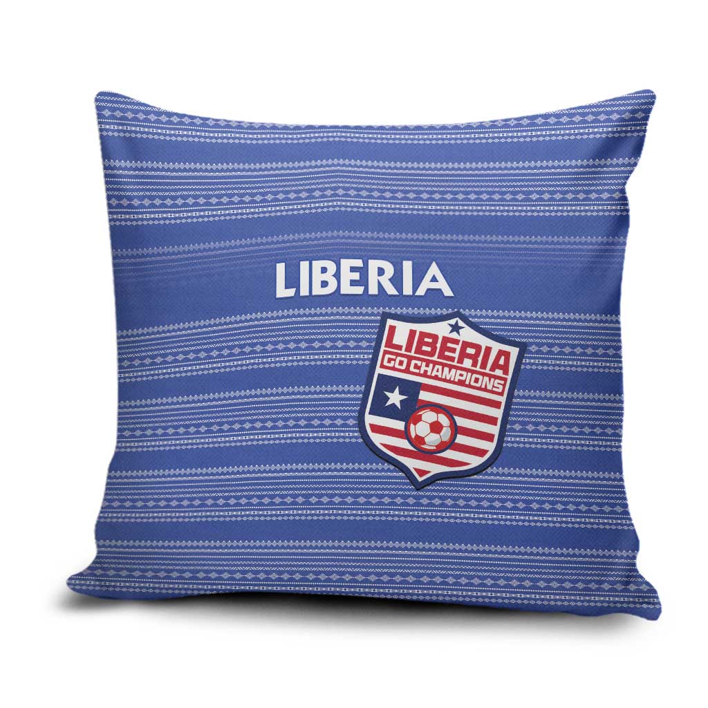 Liberia Football Pillow Cover Women Blue Jersey - Wonder Print Shop