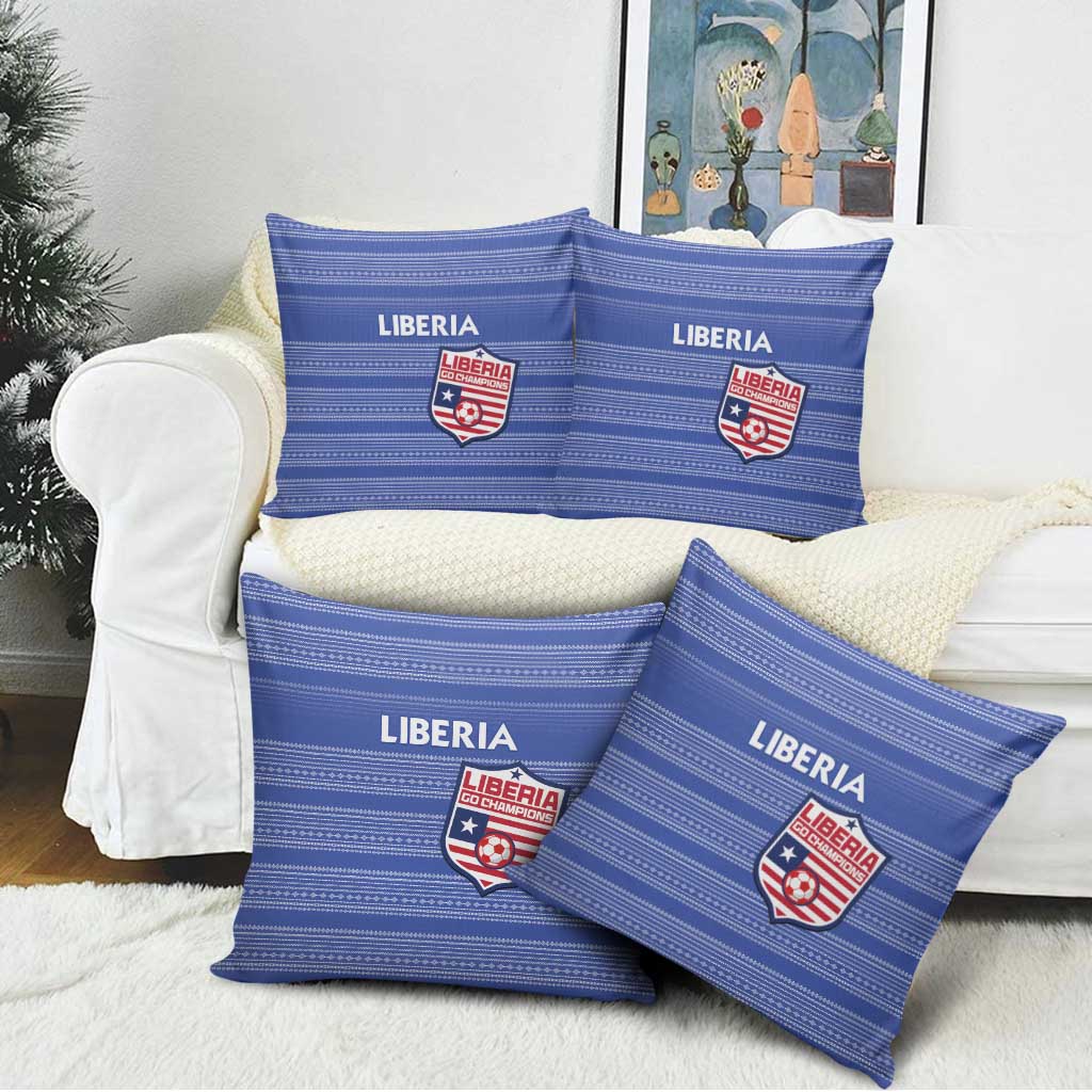 Liberia Football Pillow Cover Women Blue Jersey - Wonder Print Shop