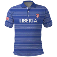 Custom Liberia Football Polo Shirt Women Blue Jersey - Wonder Print Shop