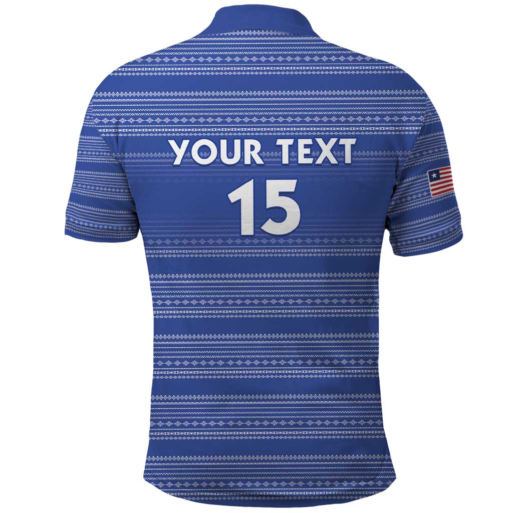 Custom Liberia Football Polo Shirt Women Blue Jersey - Wonder Print Shop