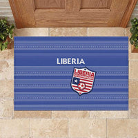 Liberia Football Rubber Doormat Women Blue Jersey - Wonder Print Shop
