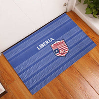 Liberia Football Rubber Doormat Women Blue Jersey - Wonder Print Shop