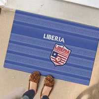 Liberia Football Rubber Doormat Women Blue Jersey - Wonder Print Shop