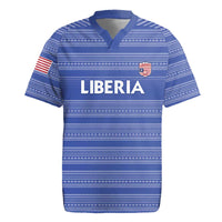 Custom Liberia Football Rugby Jersey Women Blue Jersey - Wonder Print Shop