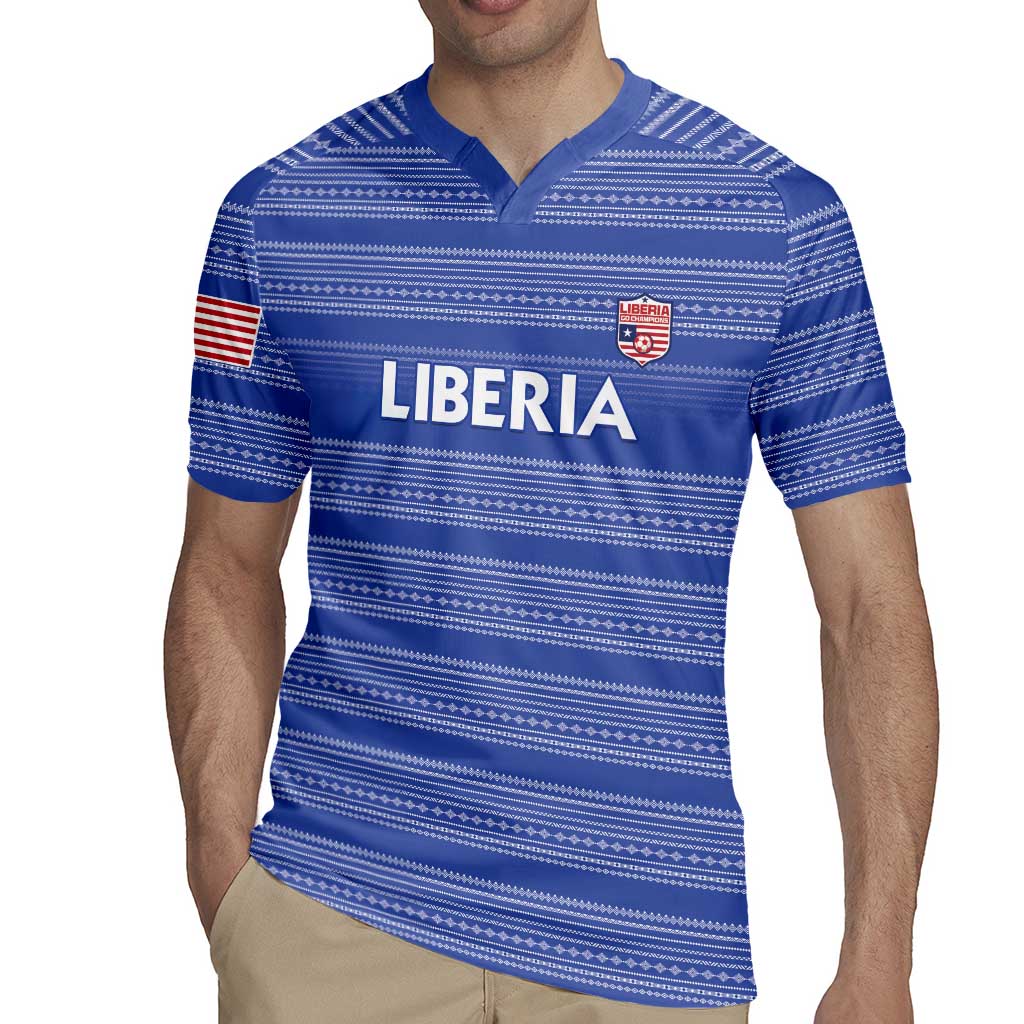 Custom Liberia Football Rugby Jersey Women Blue Jersey - Wonder Print Shop