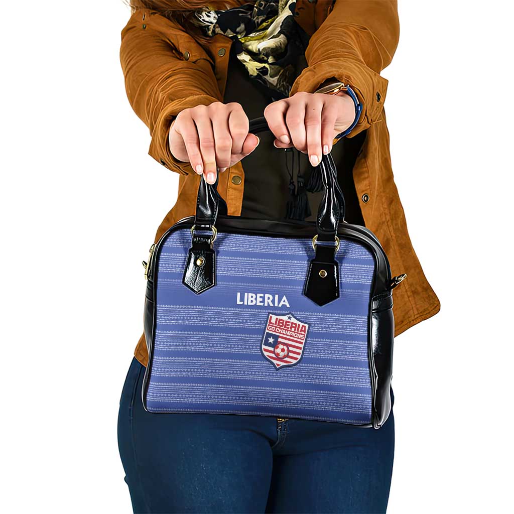 Liberia Football Shoulder Handbag Women Blue Jersey - Wonder Print Shop