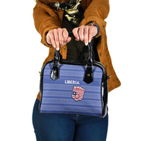 Liberia Football Shoulder Handbag Women Blue Jersey - Wonder Print Shop