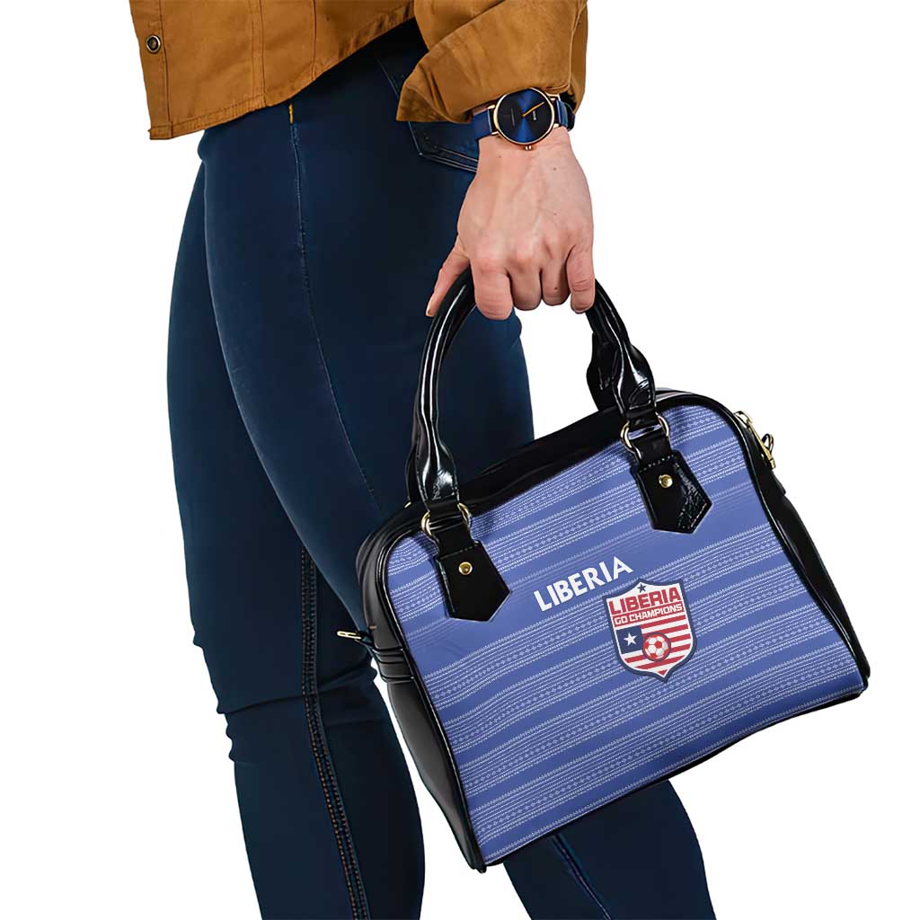 Liberia Football Shoulder Handbag Women Blue Jersey - Wonder Print Shop