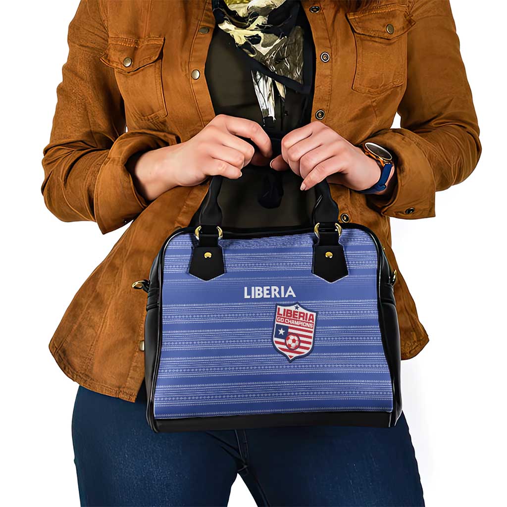 Liberia Football Shoulder Handbag Women Blue Jersey - Wonder Print Shop
