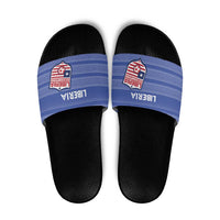 Liberia Football Slide Sandals Women Blue Jersey - Wonder Print Shop