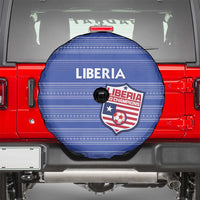 Liberia Football Spare Tire Cover Women Blue Jersey - Wonder Print Shop