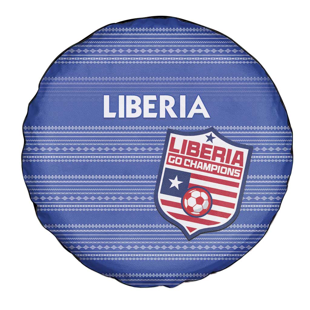 Liberia Football Spare Tire Cover Women Blue Jersey - Wonder Print Shop