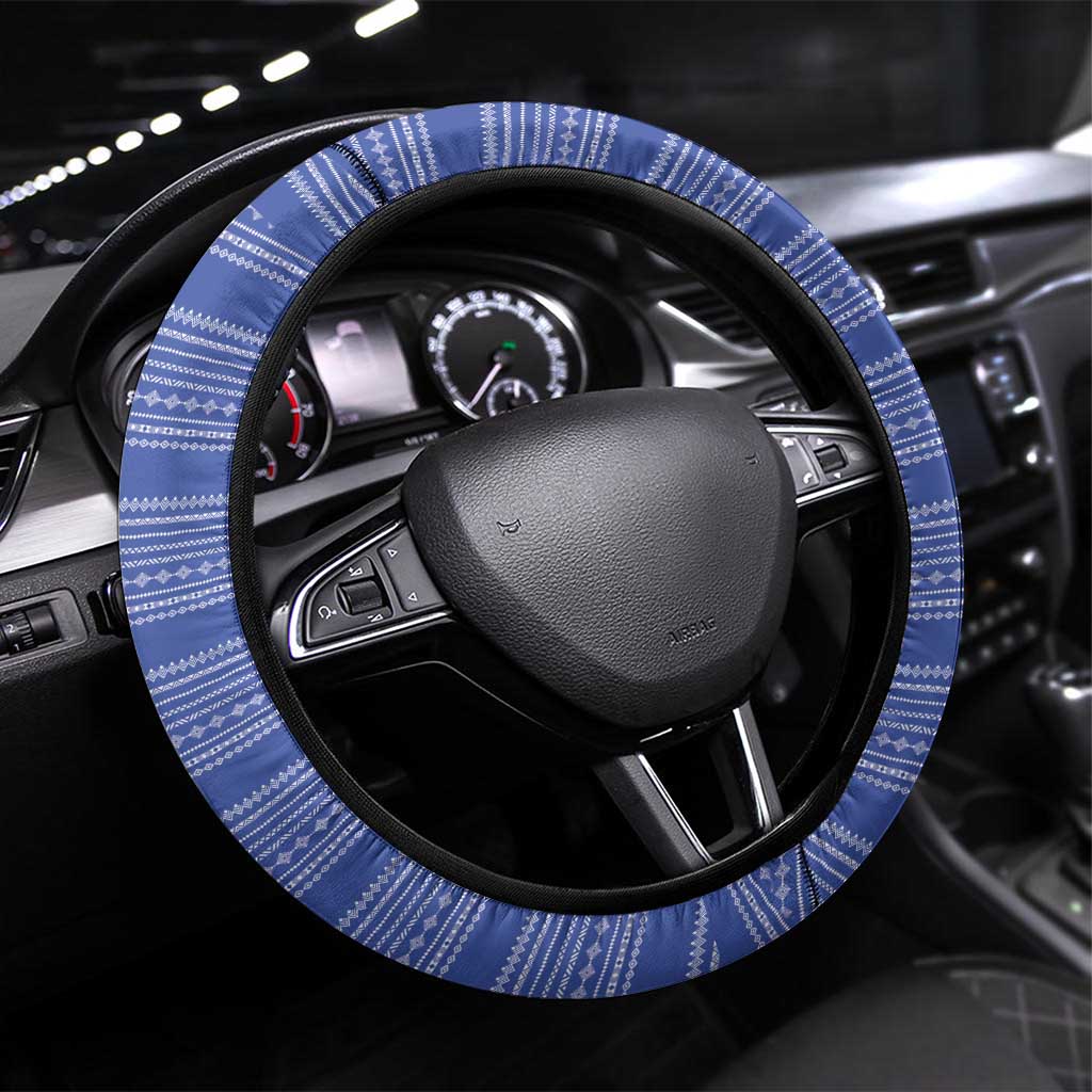 Liberia Football Steering Wheel Cover Women Blue Jersey - Wonder Print Shop