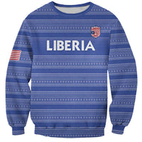Custom Liberia Football Sweatshirt Women Blue Jersey - Wonder Print Shop